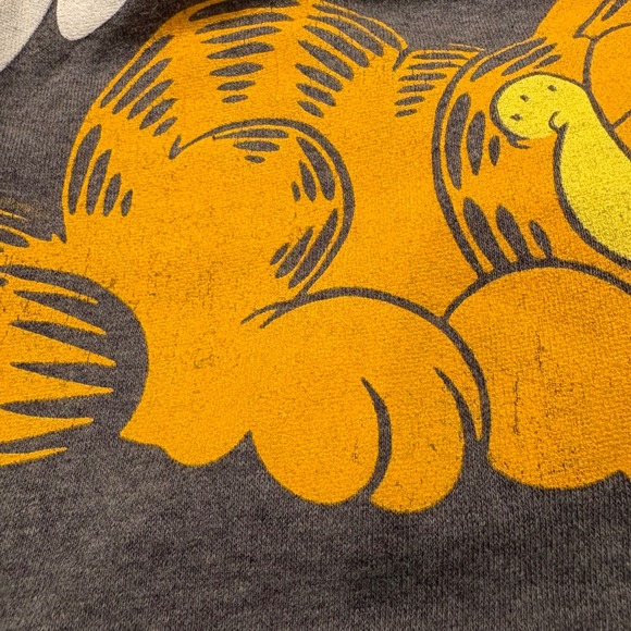 Alternative Y2K Garfield Chillin Graphic Hoodie XL Grey Heathered Sweatshirt - Picture 5 of 6